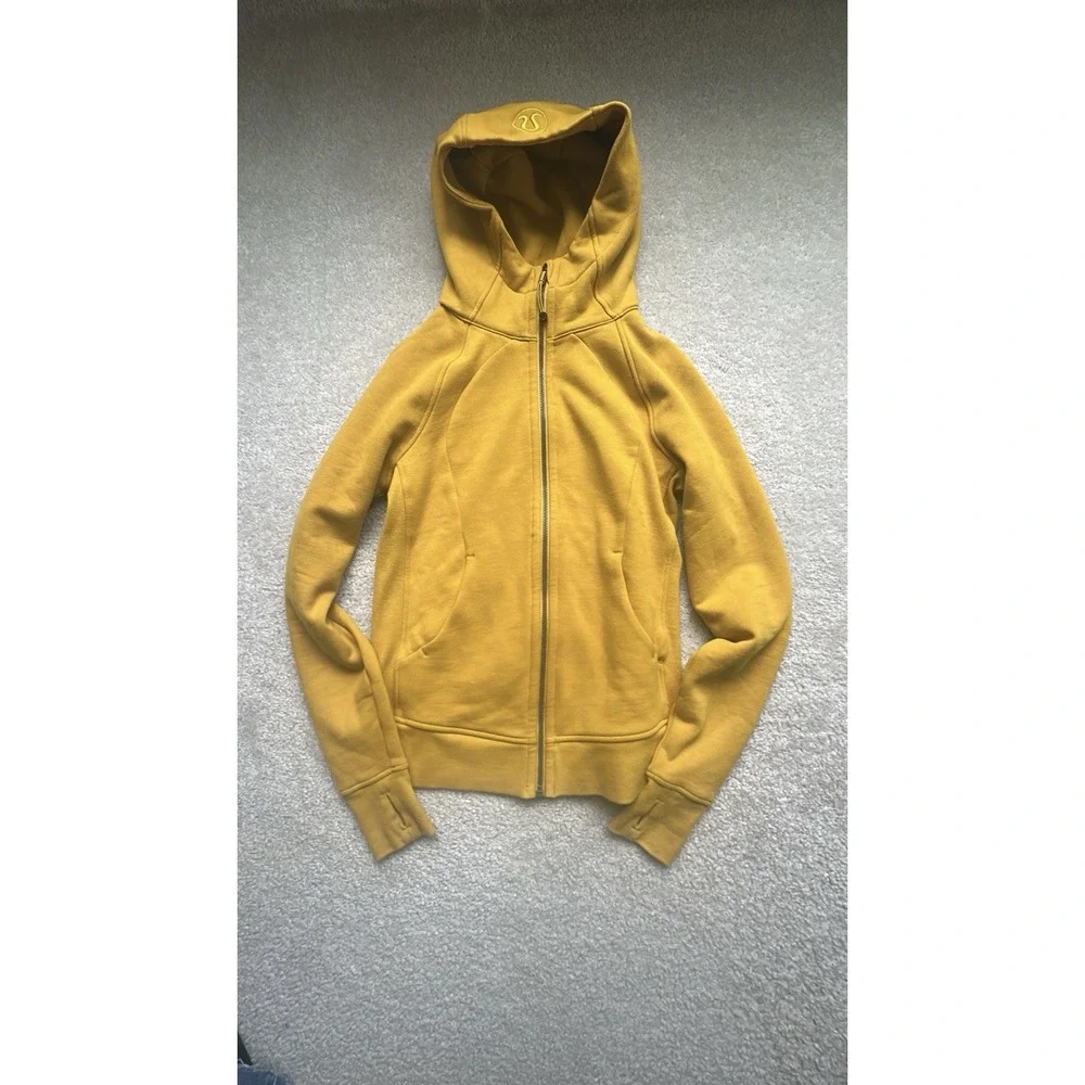 Lululemon Women Full-zip Scuba Hoodie Size 6 Honey Lemon